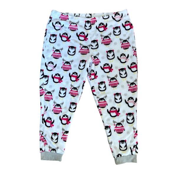 Holiday Time “Baby It’s Cold” Penguin Plush PJ Pants 3X - Picture 4 of 7